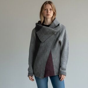 A. IDA  Asymmetrical Cardigan ( made in Italy)